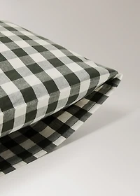 Yarn-dyed cotton gingham check pillowcase 60x60cm