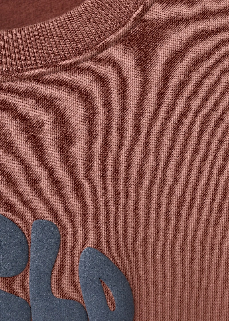 Printed cotton sweatshirt