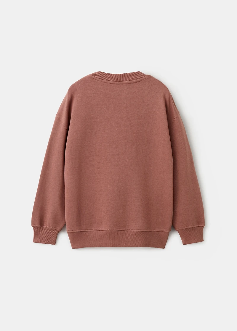 Printed cotton sweatshirt