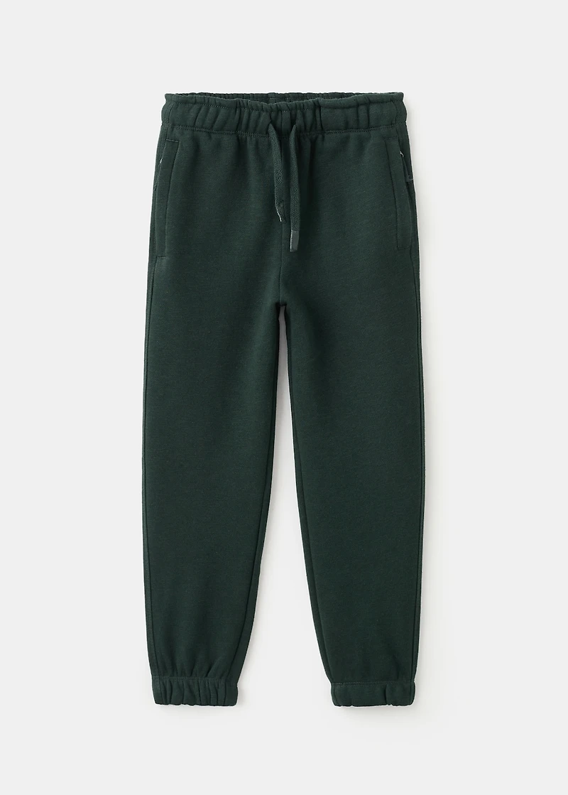 Cotton joggers with elastic waist