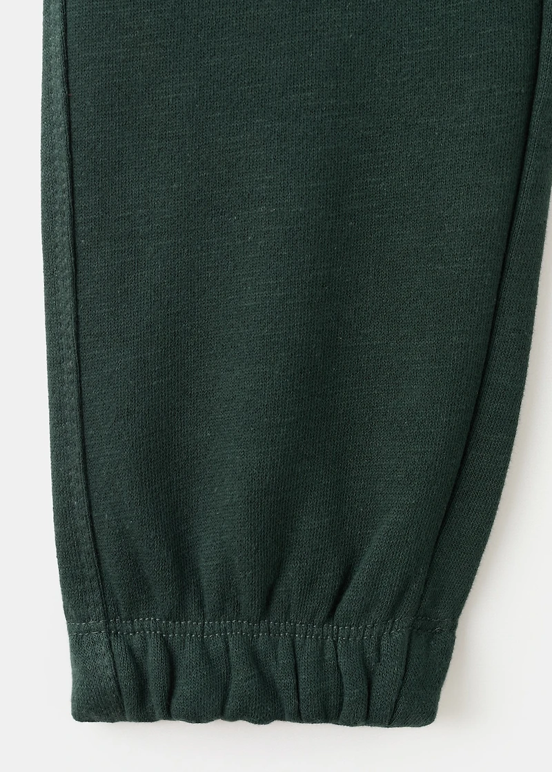 Cotton joggers with elastic waist