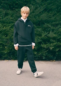 Cotton joggers with elastic waist