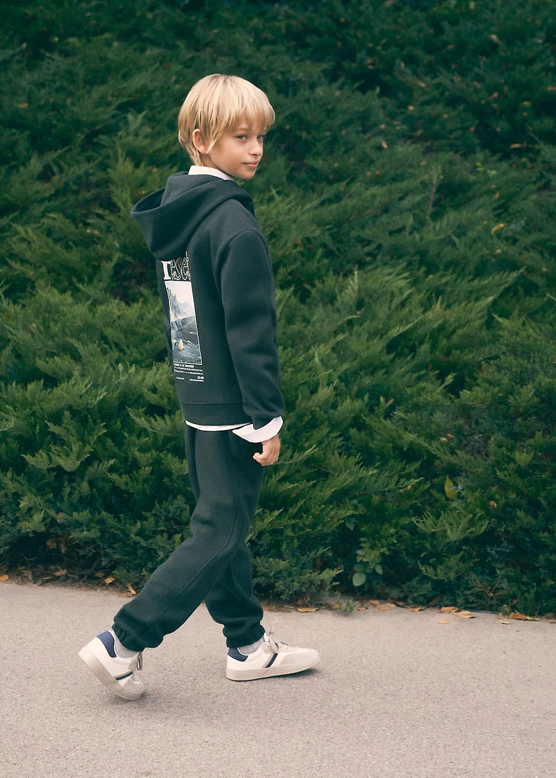 Cotton joggers with elastic waist