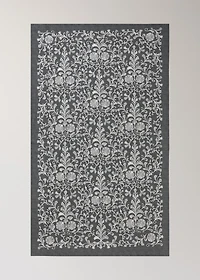 Printed linen cotton tablecloth for 8 to 10 diners