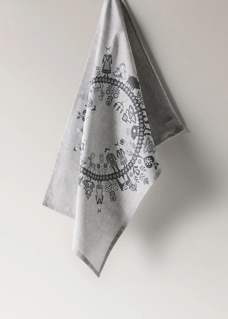 Kitchen cloth with Christmas print