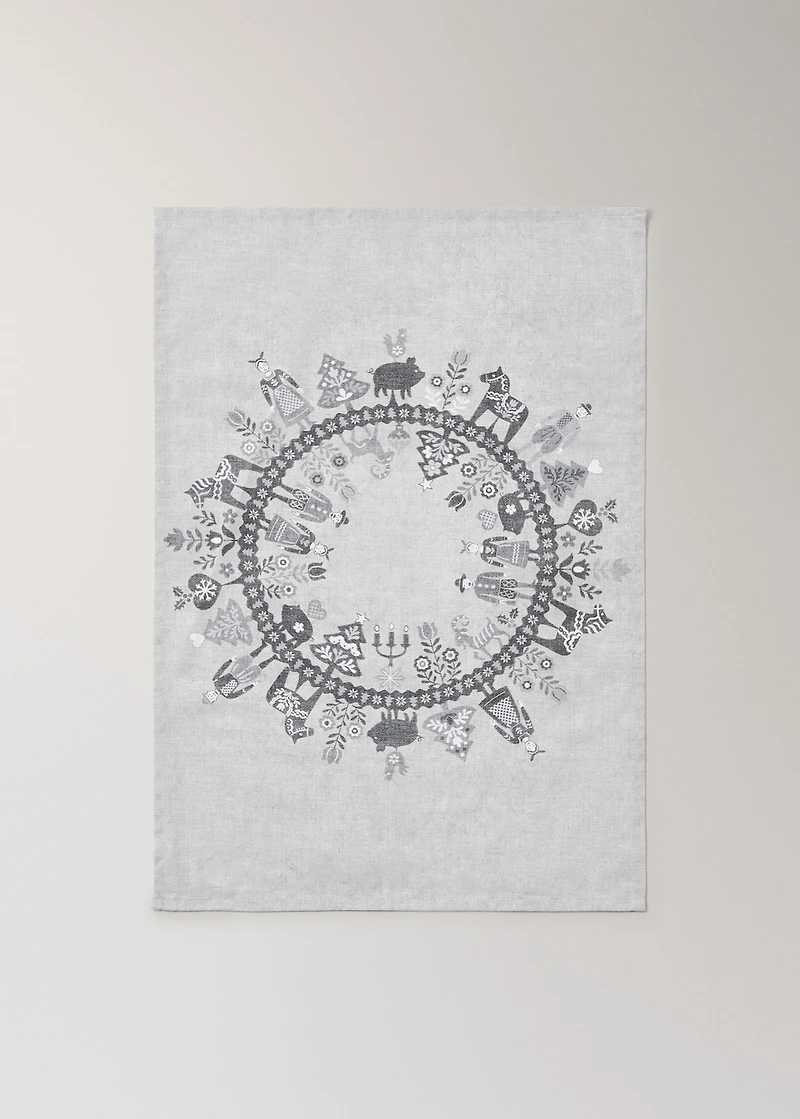 Kitchen cloth with Christmas print