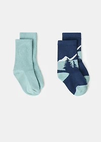 2 pack patterned socks