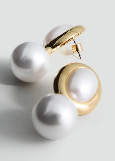Combined pearl earrings