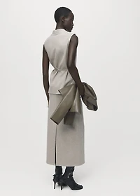 Turtleneck top with belt