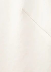 High collar satin blouse