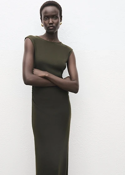 Ruched fitted dress