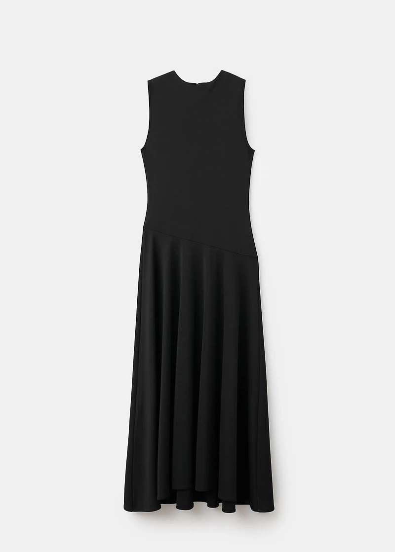 Pleated A-line dress