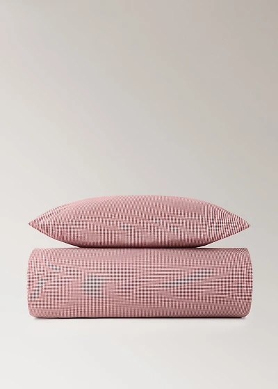 Children’s cotton yarn-dyed gingham check duvet cover for 90 cm bed