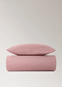 Children’s cotton yarn-dyed gingham check duvet cover for 90 cm bed