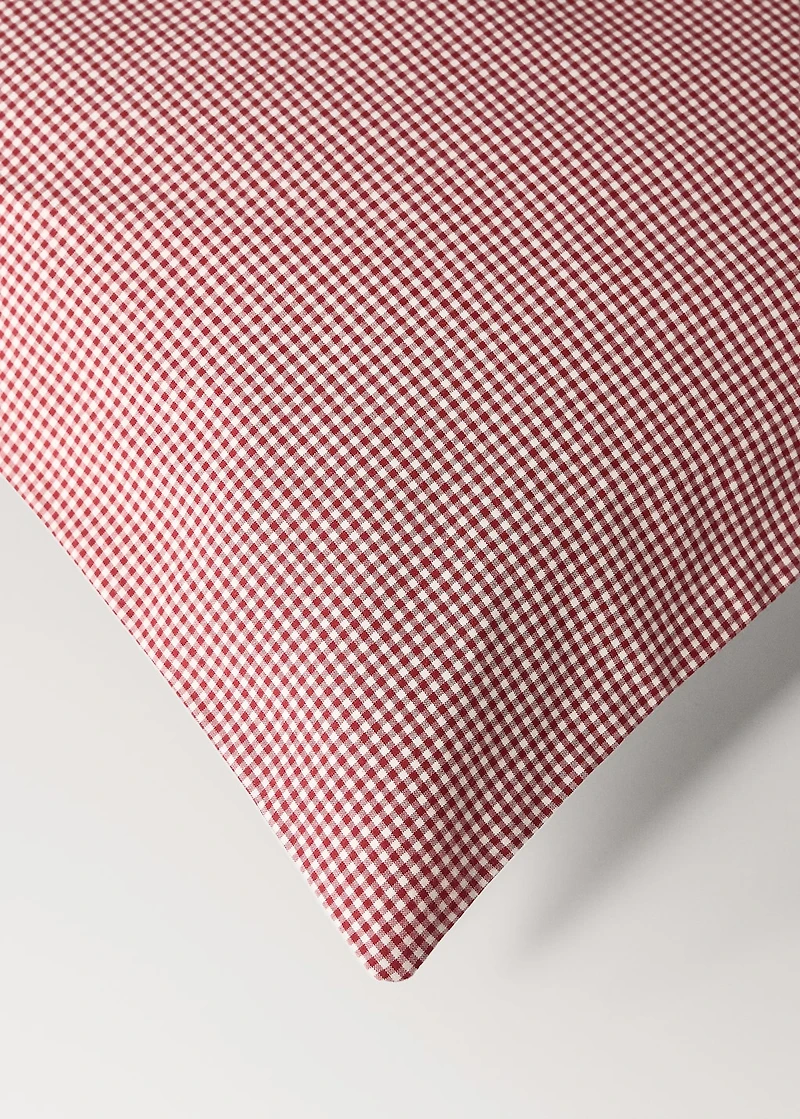 Children’s cotton yarn-dyed gingham check duvet cover for 90 cm bed