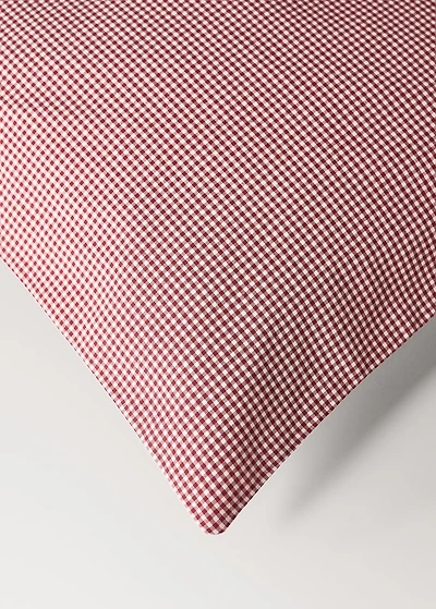 Children’s cotton yarn-dyed gingham check duvet cover for 90 cm bed