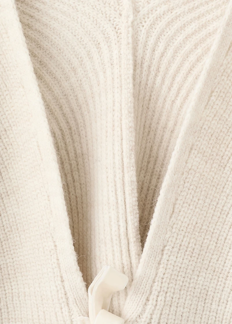 V-neck cardigan with bows