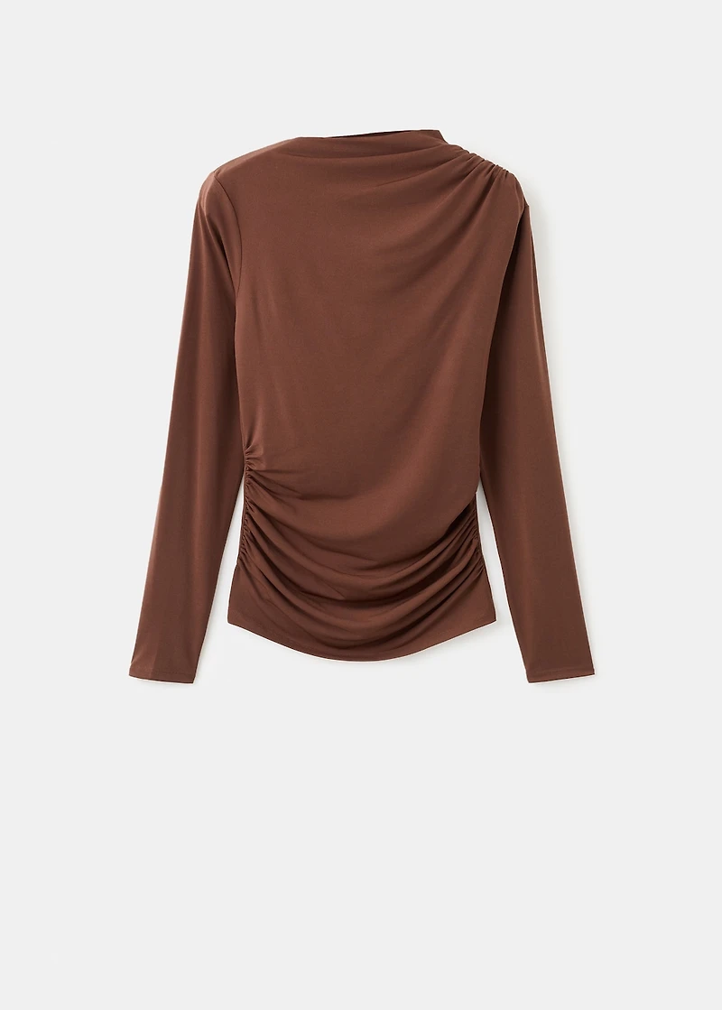 Draped fitted t-shirt