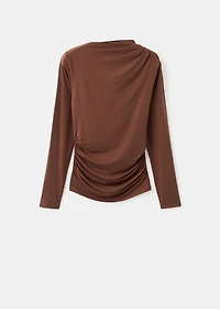 Draped fitted t-shirt