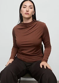 Draped fitted t-shirt