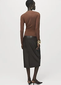 Draped fitted t-shirt