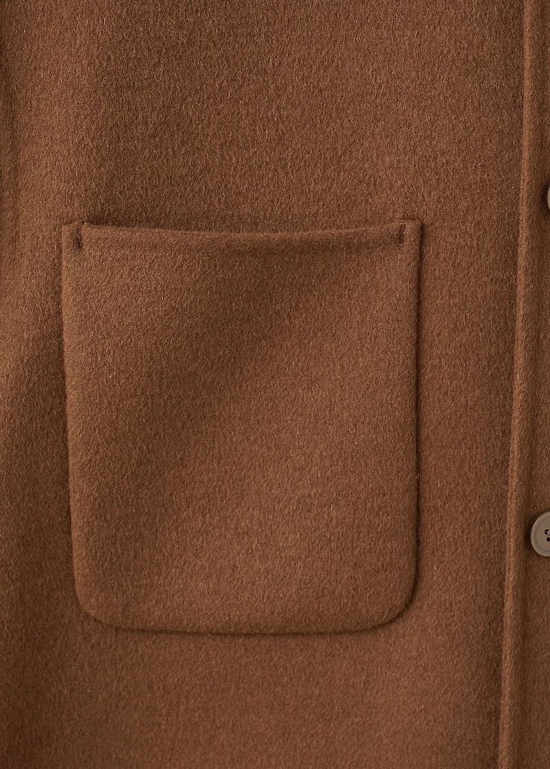 Handmade wool jacket with zip