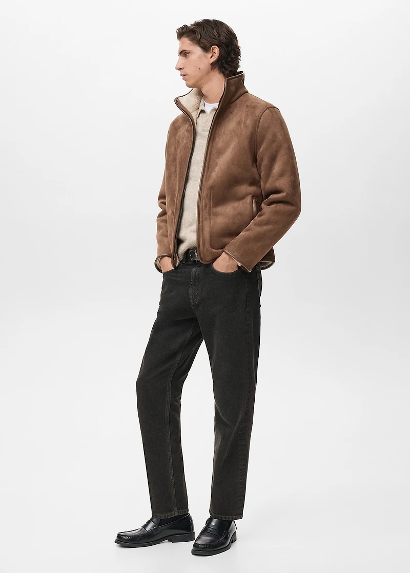 Reversible sheepskin jacket