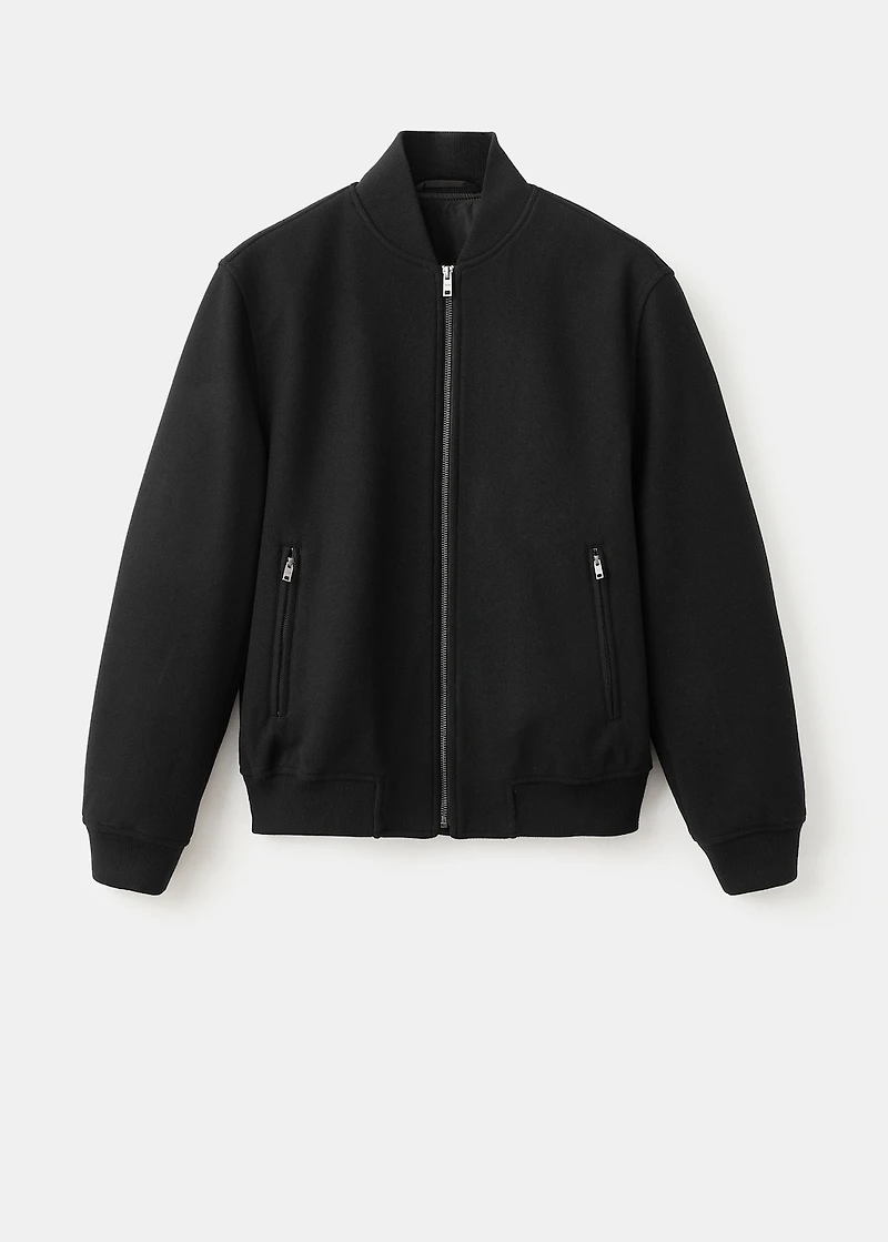 Bomber jacket with zip