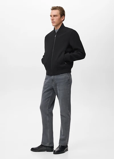 Bomber jacket with zip