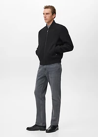 Bomber jacket with zip