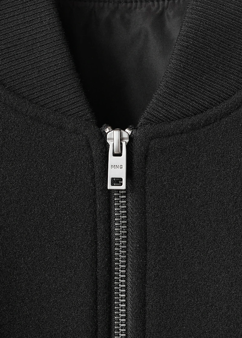 Bomber jacket with zip