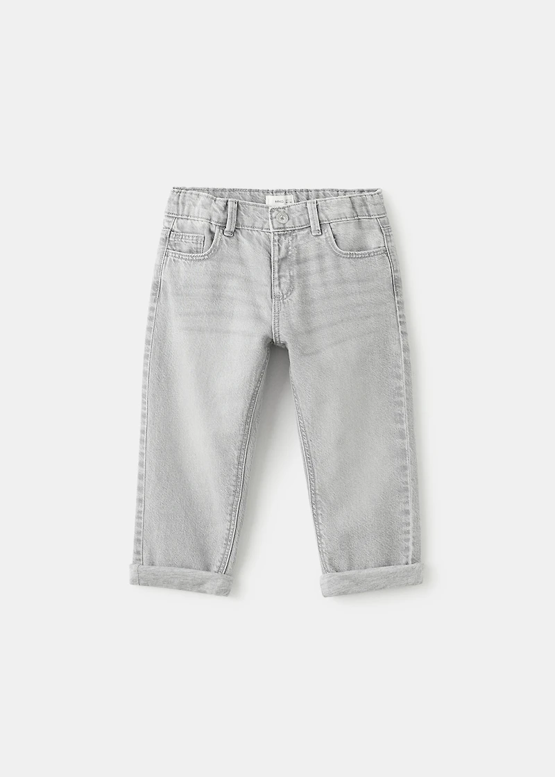 Straight jeans with turn-up