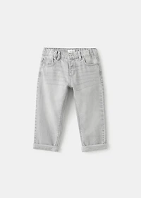 Straight jeans with turn-up