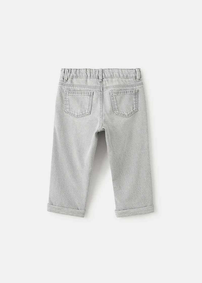 Straight jeans with turn-up