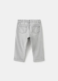 Straight jeans with turn-up