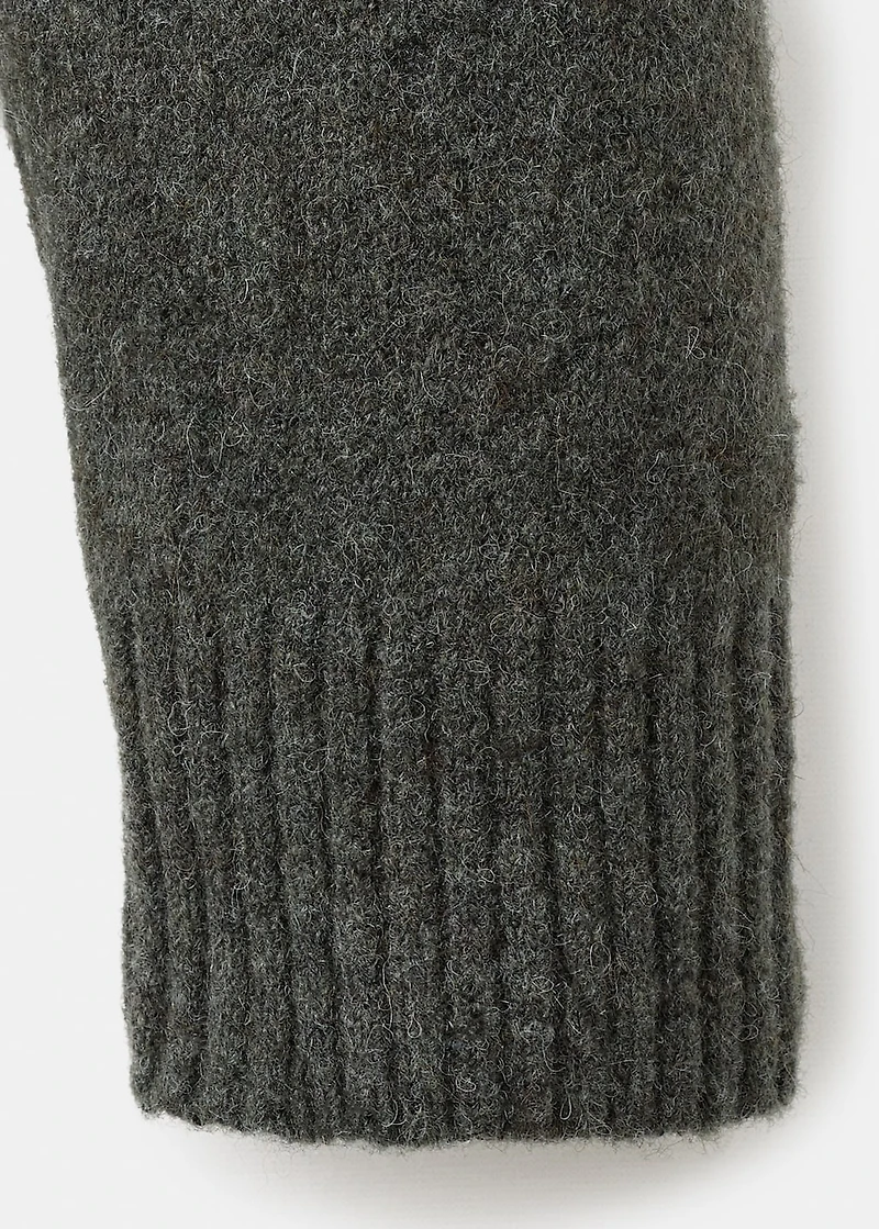 Knitted wool blend polo sweater