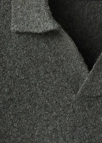 Knitted wool blend polo sweater