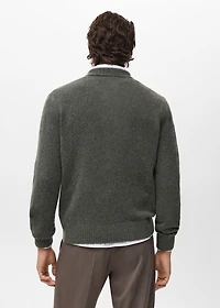 Knitted wool blend polo sweater