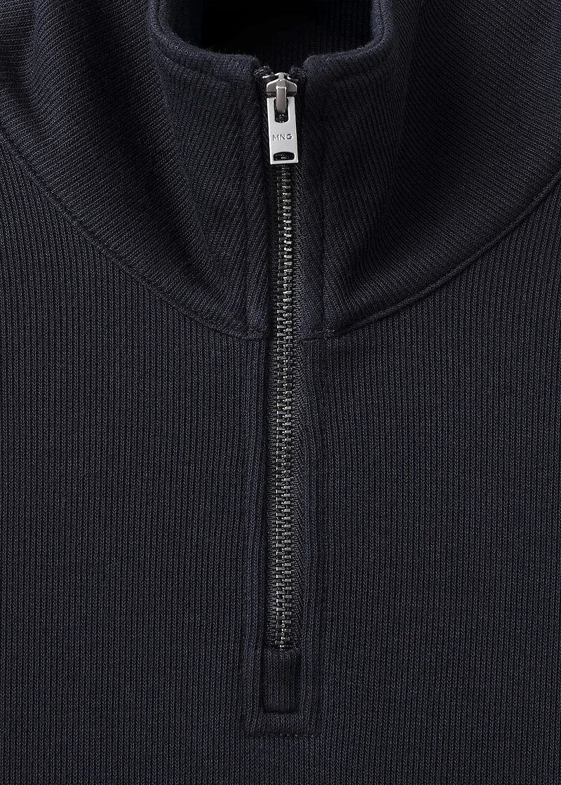Regular-fit zip-up hoodie