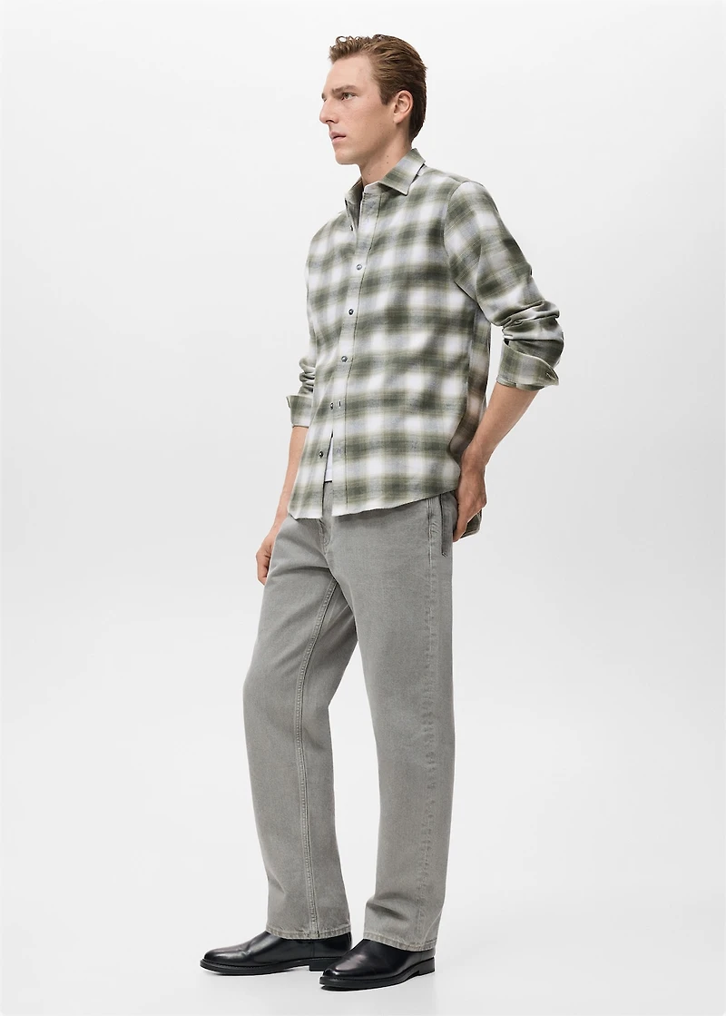 100% cotton flannel checkered shirt