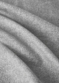 Melange-yarn fine-striped cotton fitted sheet for cot