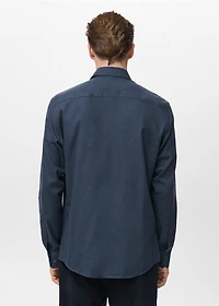 100% cotton flannel regular-fit shirt