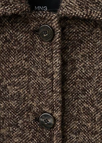 Speckled wool overcoat
