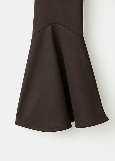 Fitted top with flared sleeves