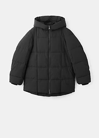 Hood puffer coat