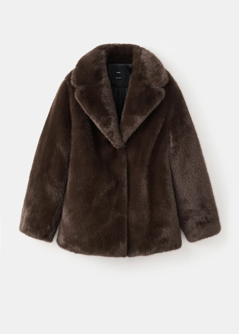 Oversized faux-fur coat