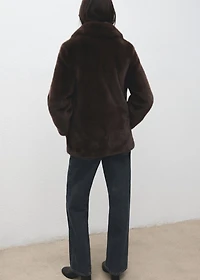 Oversized faux-fur coat