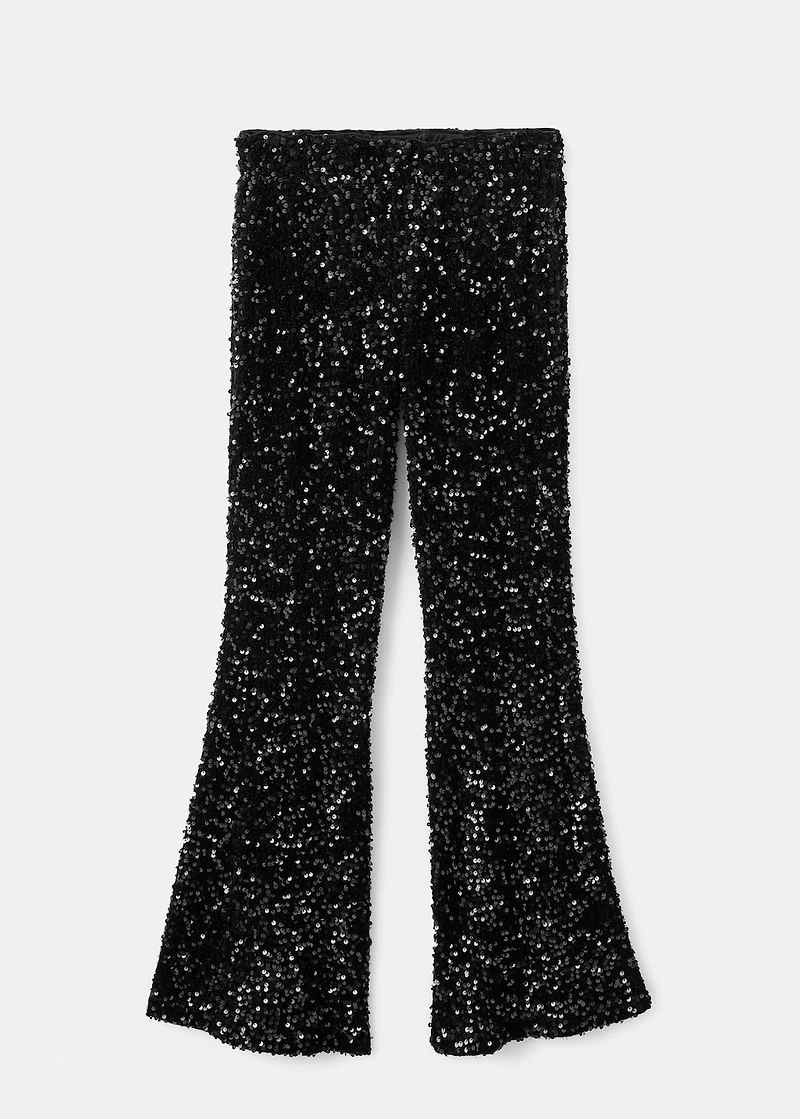 Sequin flared pants