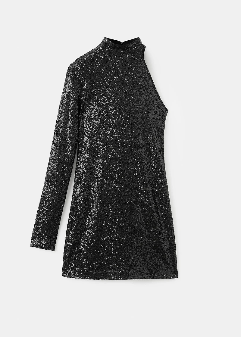 Asymmetric sequin dress