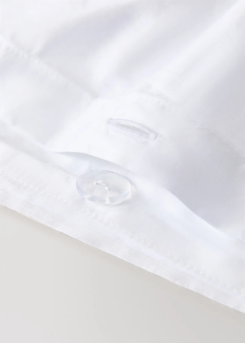 300-thread count satin cotton duvet cover with cross-stitch embroidery for 35.43 bed